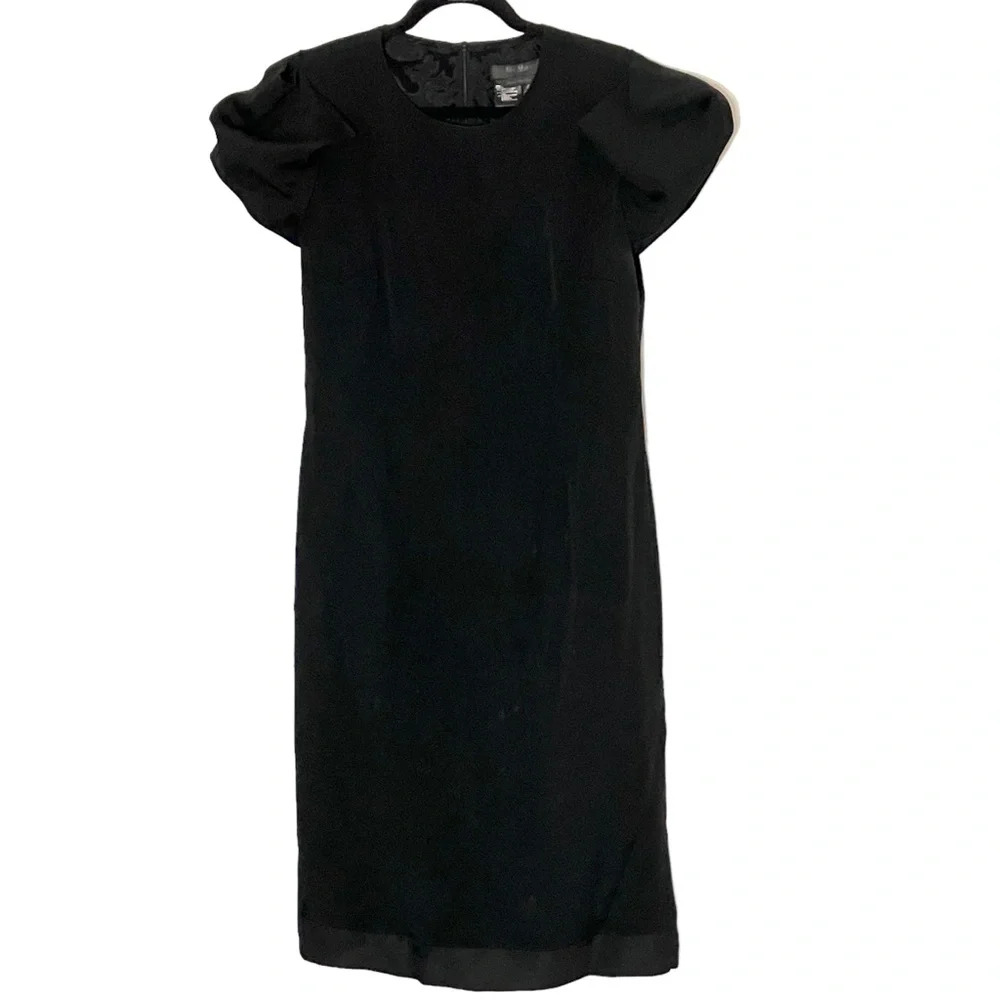Maxmara Shift Dress Sculptural Sleeve Silk Blend 10